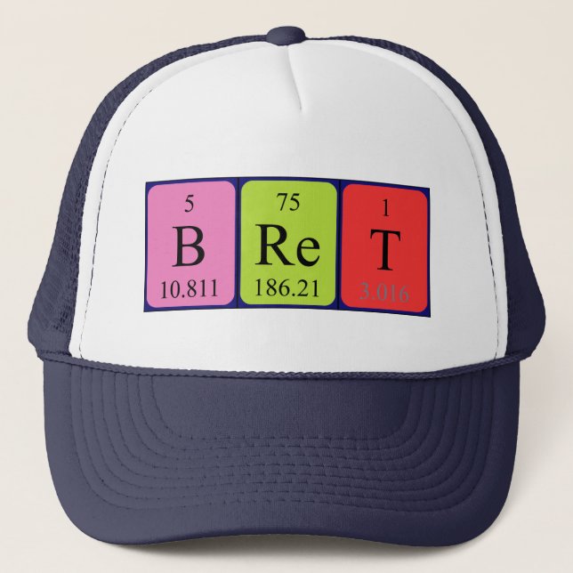Bret periodic table name hat (Front)
