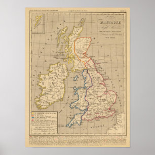 Bretagne Anglo Saxonne, 600 ans apres Jesus Christ Poster