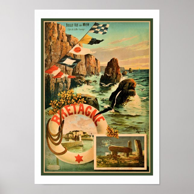 Bretagne Brittany Hugo d'Alesi 1895 French travel Poster (Front)