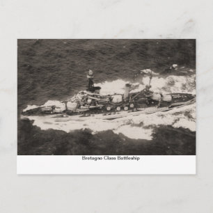 Bretagne class battleship, built 1913 postcard