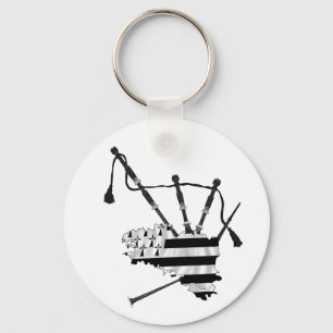 Breton bagpipe key ring