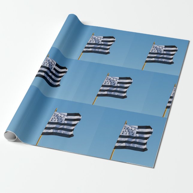 Breton flag wrapping paper (Unrolled)