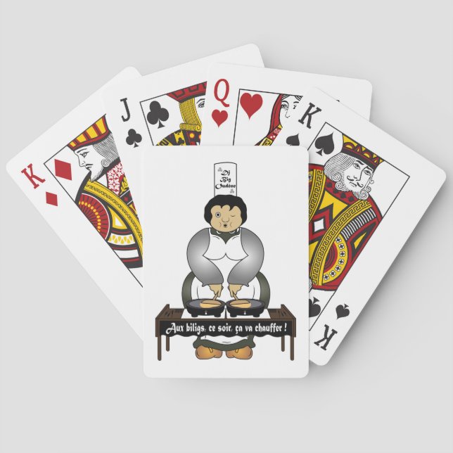 Breton girl playing cards (Back)