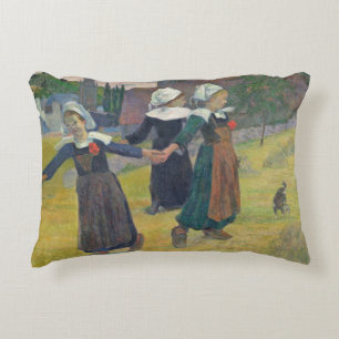 Breton Girls Dancing, Pont-Aven, 1888 Decorative Cushion