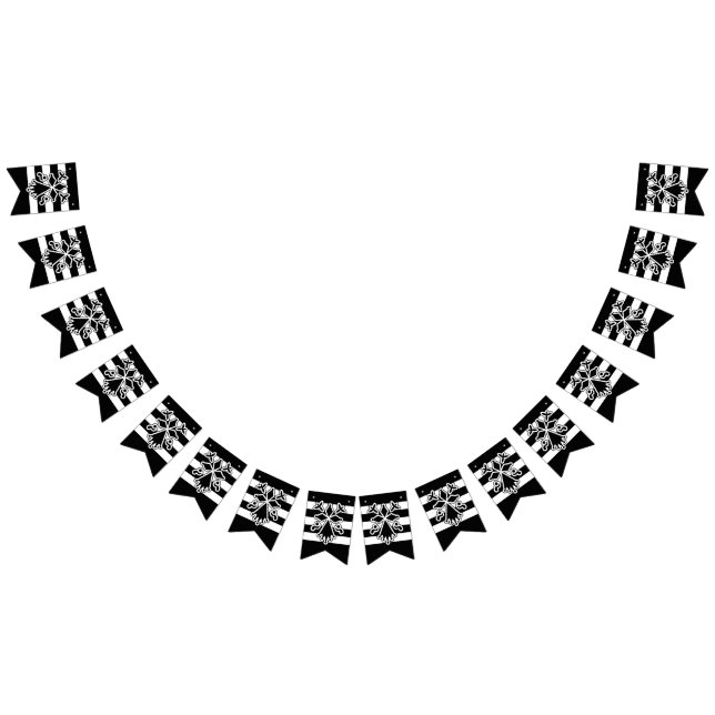 Breton hermine in gwenn ha du (white and black) bunting  (All)