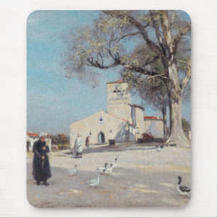 Breton Landscape Village Architecture Mouse Mat