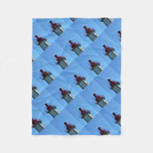 Breton lighthouse fleece blanket