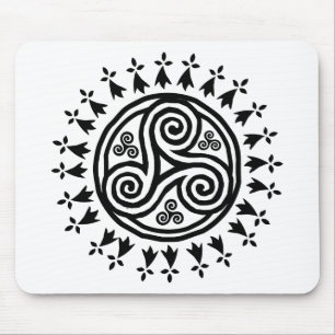 Breton triskel & hermines mouse mat