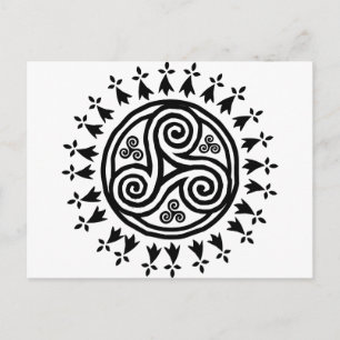 Breton triskel & hermines postcard