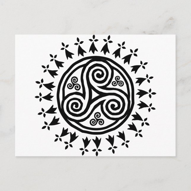 Breton triskel & hermines postcard (Front)