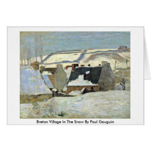 Breton Village In The Snow By Paul Gauguin