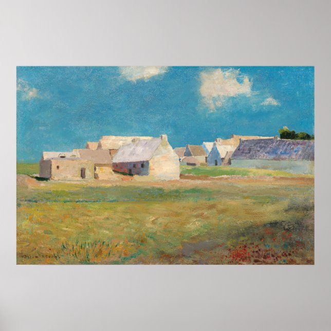 Breton Village - Odilon Redon Fine Art Poster (Front)