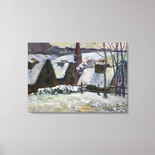 Breton village under snow, 1894 canvas print