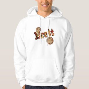 Brett, Name, Logo Made From A Supreme Pizza, Hoodie