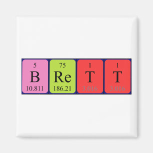 Brett periodic table name magnet