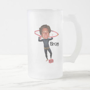 Brett Surf Frosted Glass Beer Mug