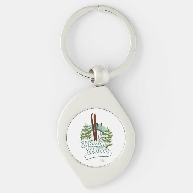 Bretton Woods New Hampshire ski logo Trucker Hat Key Ring (Front)