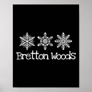 Bretton Woods Ski Skier Skiing Snowflakes Snowboar Poster