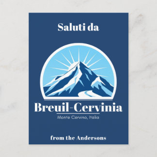 Breuil-Cervinia Monte Cervino italy ski holidays Postcard
