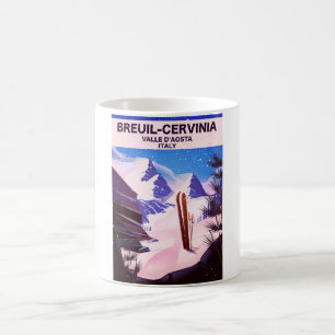 Breuil-Cervinia,Valle d’Aosta, italy,ski poster Coffee Mug