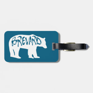 Brevard North Carolina Bear Luggage Tag