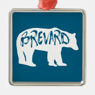 Brevard North Carolina Bear Metal Tree Decoration