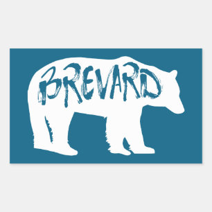 Brevard North Carolina Bear Rectangular Sticker
