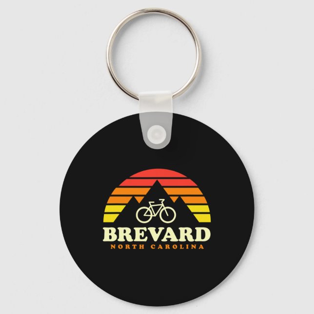 Brevard North Carolina Mountain Biking Mtb Trails  Key Ring (Front)