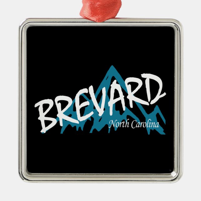 Brevard North Carolina Mountains Metal Tree Decoration (Front)