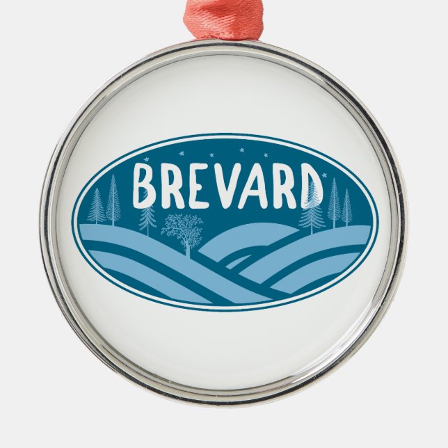 Brevard North Carolina Outdoors Metal Tree Decoration (Front)