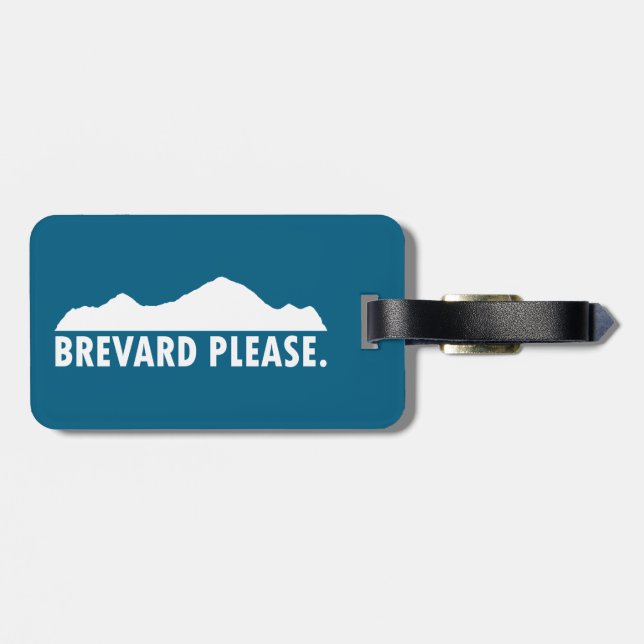 Brevard North Carolina Please Luggage Tag (Back Horizontal)