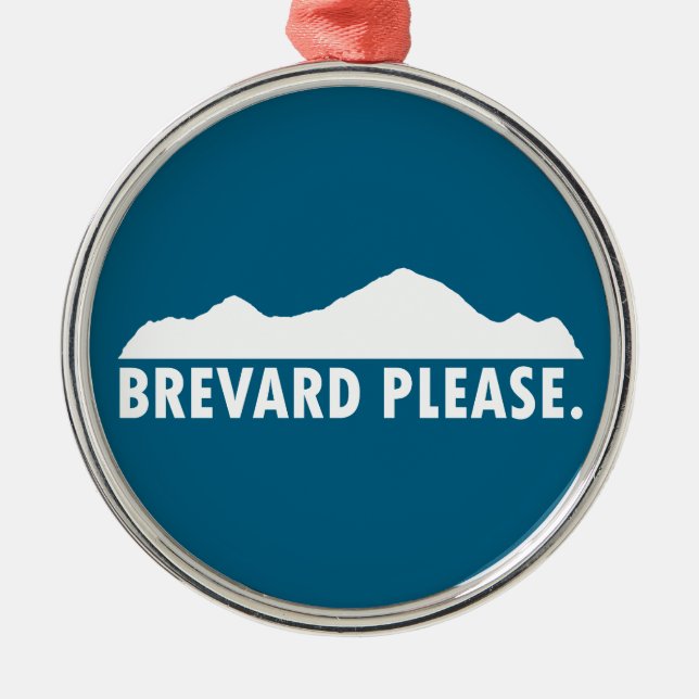 Brevard North Carolina Please Metal Tree Decoration (Front)