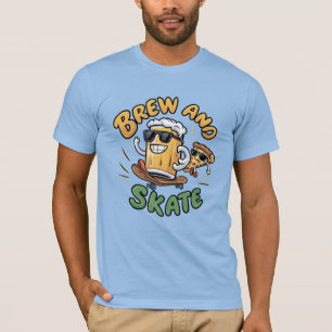 Brew and Skate Funny T-Shirt