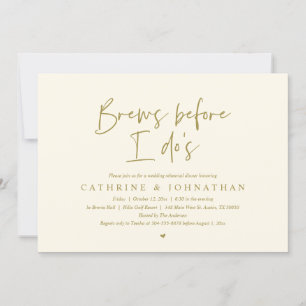 Brew before I do's, Wedding Rehearsal Dinner Invitation