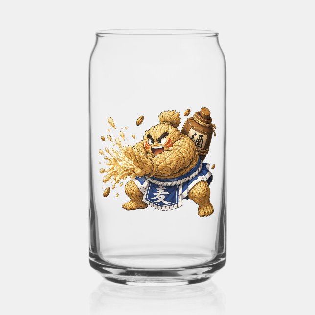Brew Fighter Grain Can Glass (Front)