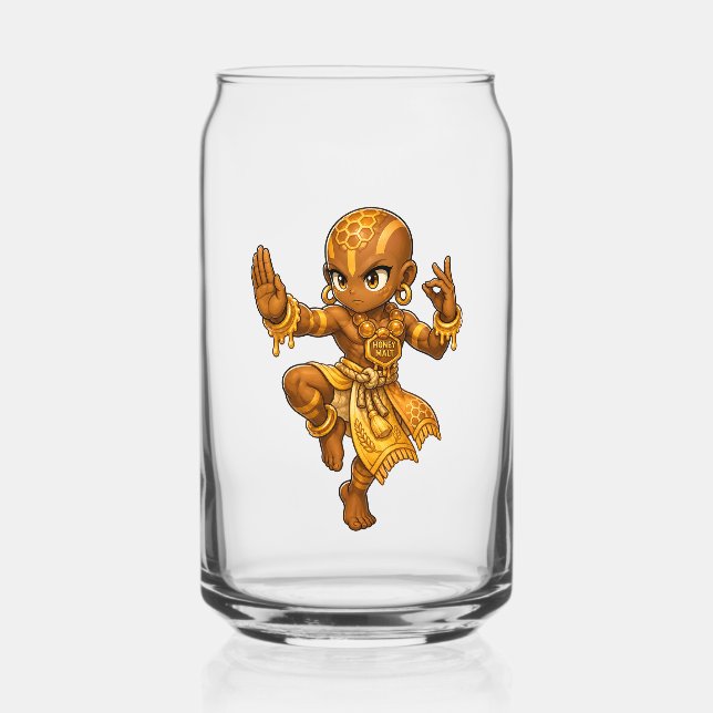 Brew Fighter Honey Malt Can Glass (Front)