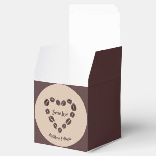 Brew Love Coffee Bean Heart Favour Box