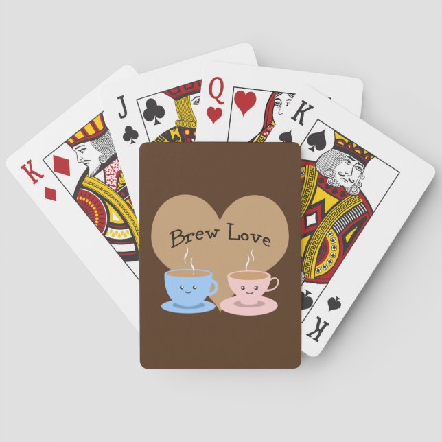 Brew Love! Coffee Mugs Playing Cards (Back)