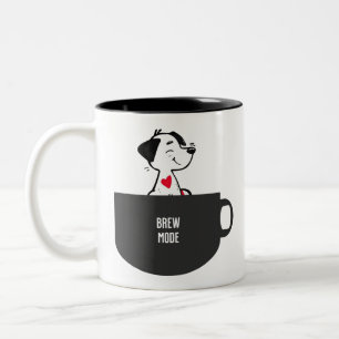 Brew Mode Coffee Dog Two-Tone Coffee Mug