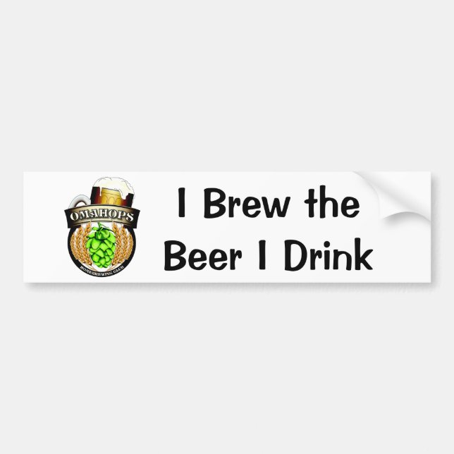 Brew the beer bumper sticker (Front)