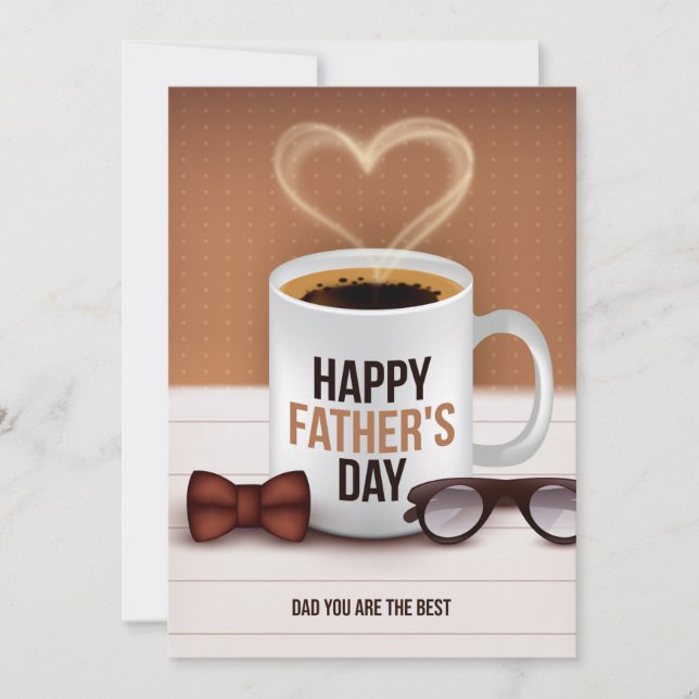 Brew-tiful Father's Day Wishes for Coffee Dads Holiday Card (Front)