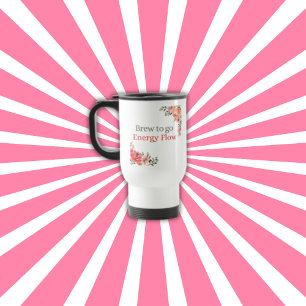 Brew To Go Energy Flow Floral Travel Coffee Mug