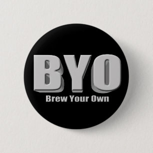 Brew Your Own Beer 6 Cm Round Badge