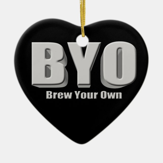 Brew Your Own Beer Ceramic Tree Decoration (Front)