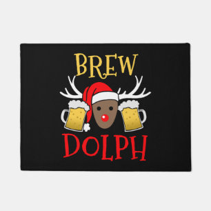 Brewdolph - Funny Reindeer Beer Christmas Gift Doormat