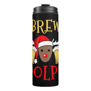 Brewdolph - Funny Reindeer Beer Christmas Gift Thermal Tumbler