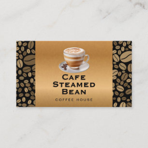Brewed Coffee Cup Punch Card   Coffee Beans