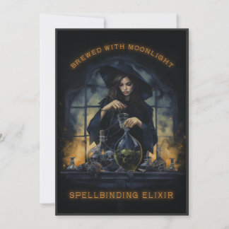 Brewed With Moonlight Witch Invitation