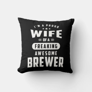 Brewer Job Title Tee Gift For Mens Womens Cushion