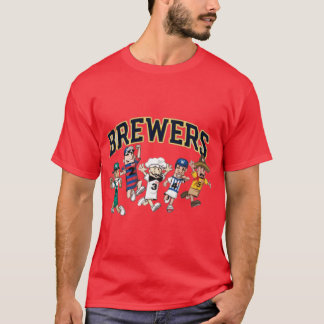 Brewers Sausage Mascot Race Cartoon Sports Parody  T-Shirt